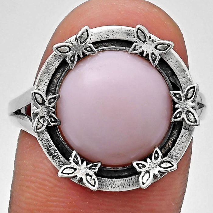 Pink Opal Ring size-9.5 EXR03722 R-1716, 12x12 mm