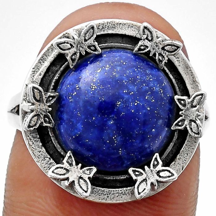 Lapis Lazuli Ring size-8 EXR03727 R-1716, 12x12 mm