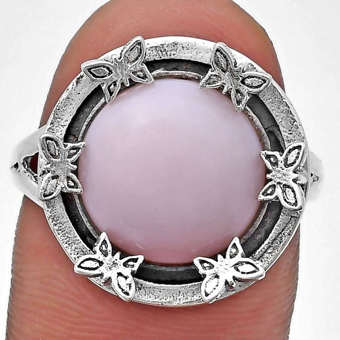 Pink Opal Ring size-8 EXR03728 R-1716, 12x12 mm