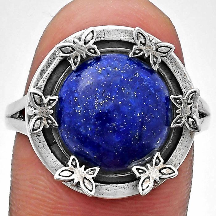 Lapis Lazuli Ring size-9.5 EXR03733 R-1716, 12x12 mm