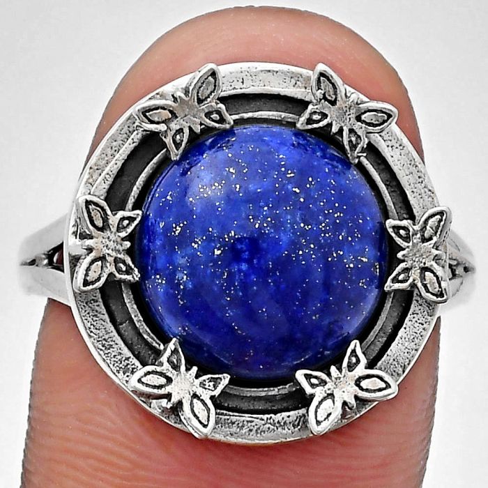 Lapis Lazuli Ring size-9.5 EXR03741 R-1716, 12x12 mm