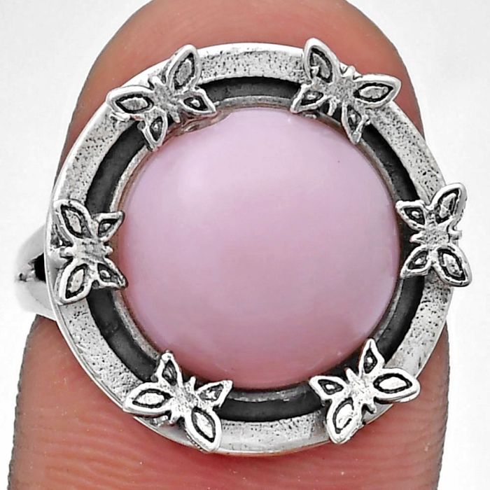 Pink Opal Ring size-7 EXR03743 R-1716, 12x12 mm