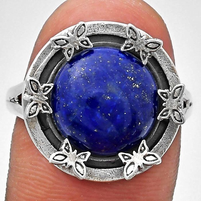 Lapis Lazuli Ring size-9 EXR03749 R-1716, 12x12 mm