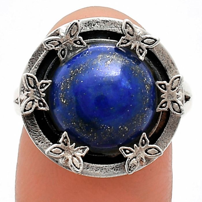 Lapis Lazuli Ring size-8 EXR03759 R-1716, 12x12 mm