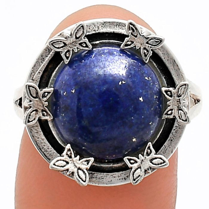 Lapis Lazuli Ring size-7.5 EXR03760 R-1716, 12x12 mm