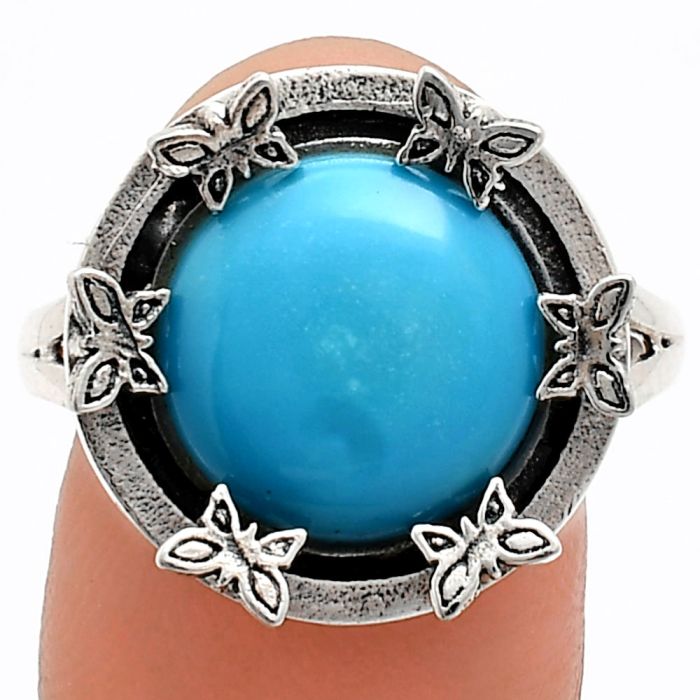 Sleeping Beauty Turquoise Ring size-9.5 EXR03764 R-1716, 12x12 mm