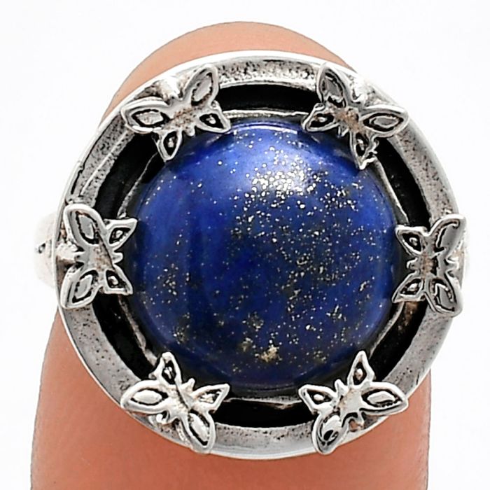 Lapis Lazuli Ring size-7 EXR03766 R-1716, 12x12 mm