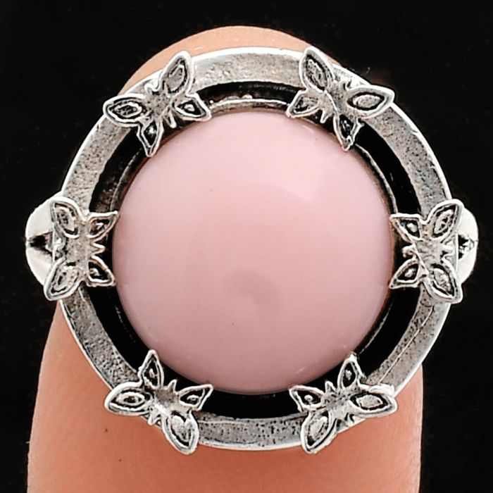 Pink Opal Ring size-7 EXR03779 R-1716, 12x12 mm