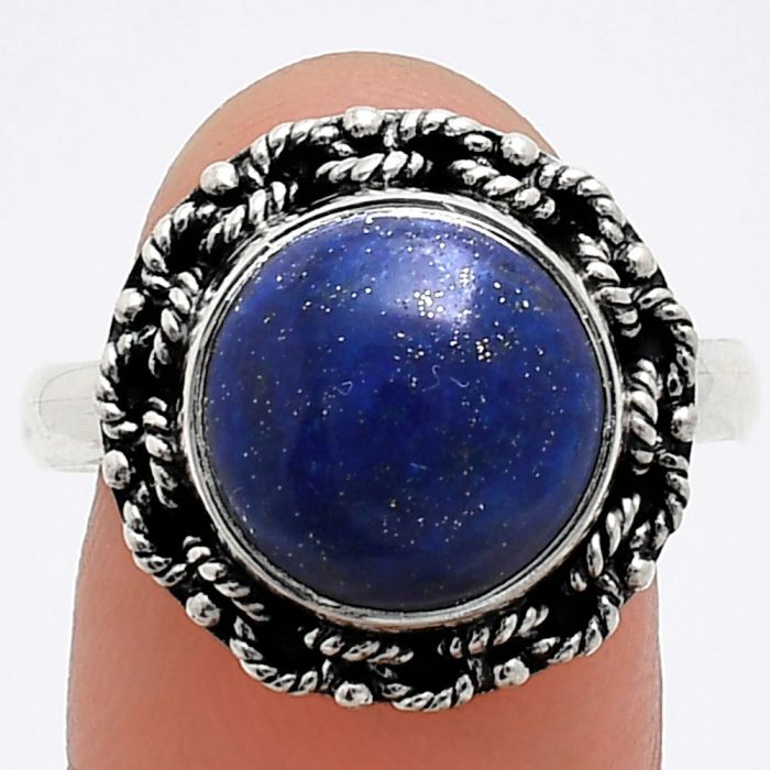 Lapis Lazuli Ring size-9.5 EXR03821 R-1266, 12x12 mm