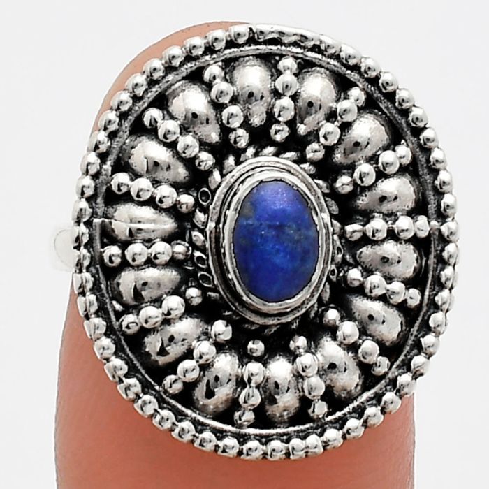 Lapis Lazuli Ring size-6 EXR04194 R-1691, 6x4 mm