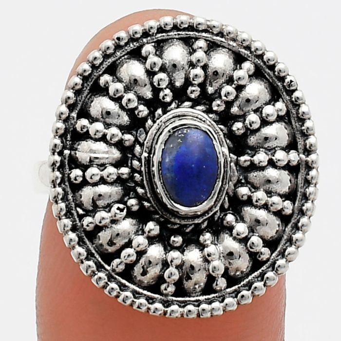 Lapis Lazuli Ring size-6 EXR04195 R-1691, 6x4 mm