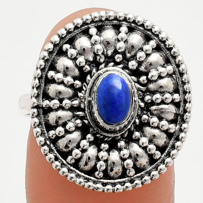 Lapis Lazuli Ring size-8 EXR04199 R-1691, 6x4 mm