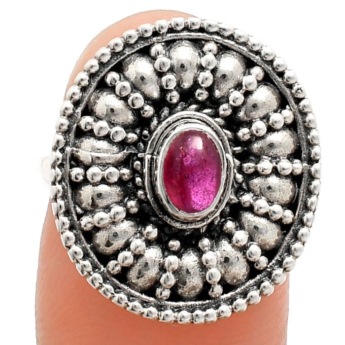 Ruby Glassfield Ring size-6 EXR04219 R-1691, 6x4 mm