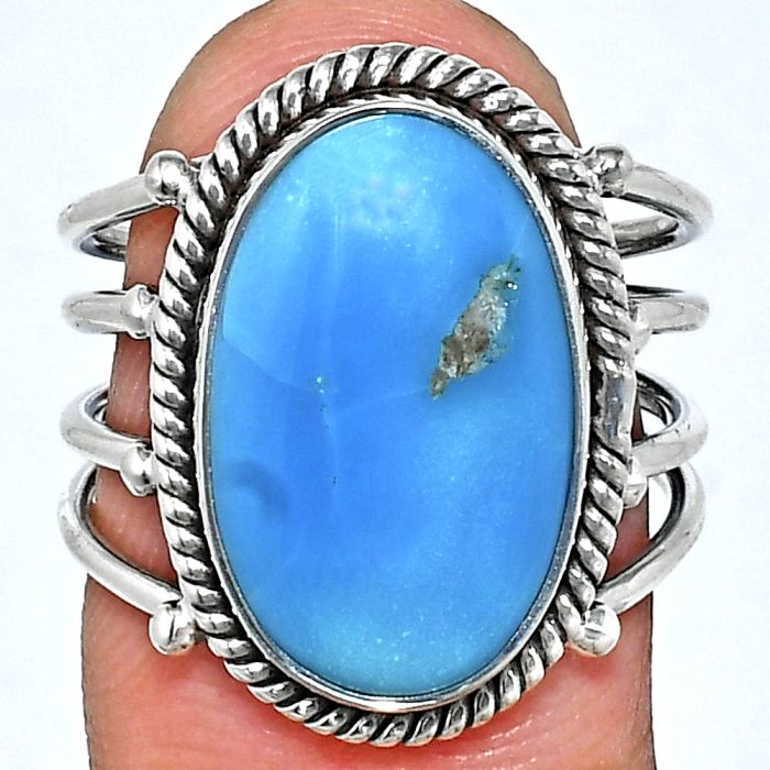 Sleeping Beauty Turquoise Ring size-7 EXR04508 R-1010, 11x17 mm