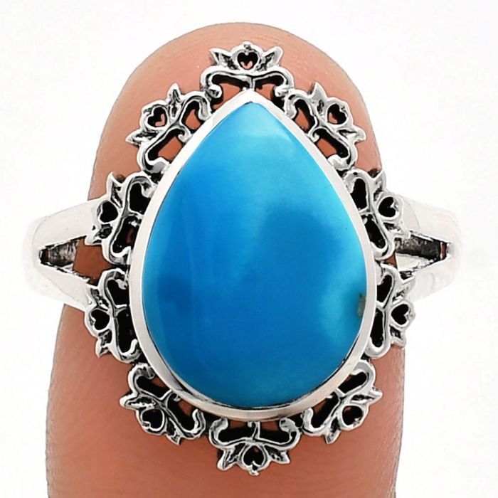 Sleeping Beauty Turquoise Ring size-8.5 EXR04536 R-1114, 11x15 mm