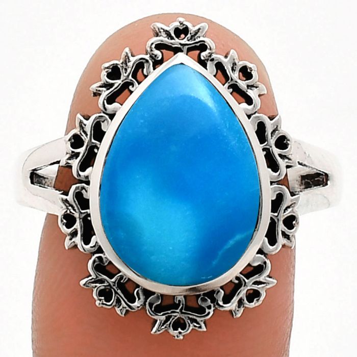 Sleeping Beauty Turquoise Ring size-9.5 EXR04538 R-1114, 11x15 mm