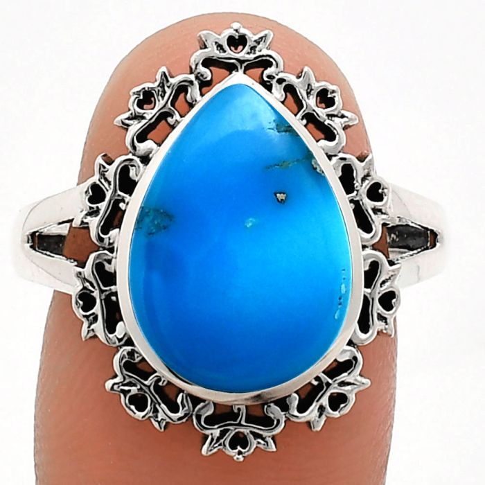 Sleeping Beauty Turquoise Ring size-8.5 EXR04545 R-1114, 11x15 mm