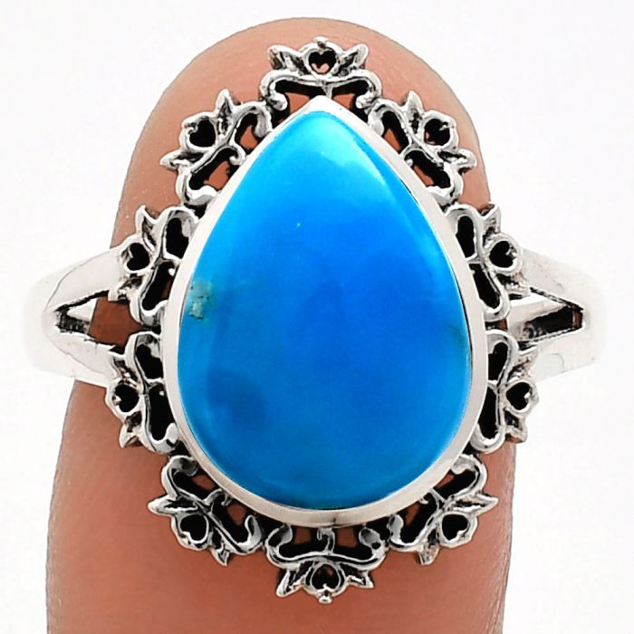 Sleeping Beauty Turquoise Ring size-9.5 EXR04548 R-1114, 11x15 mm