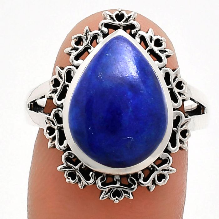 Lapis Lazuli Ring size-8 EXR04552 R-1114, 11x15 mm