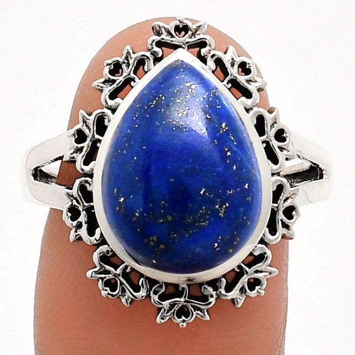 Lapis Lazuli Ring size-9 EXR04554 R-1114, 11x15 mm