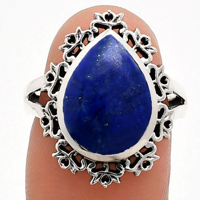 Lapis Lazuli Ring size-7 EXR04558 R-1114, 11x15 mm