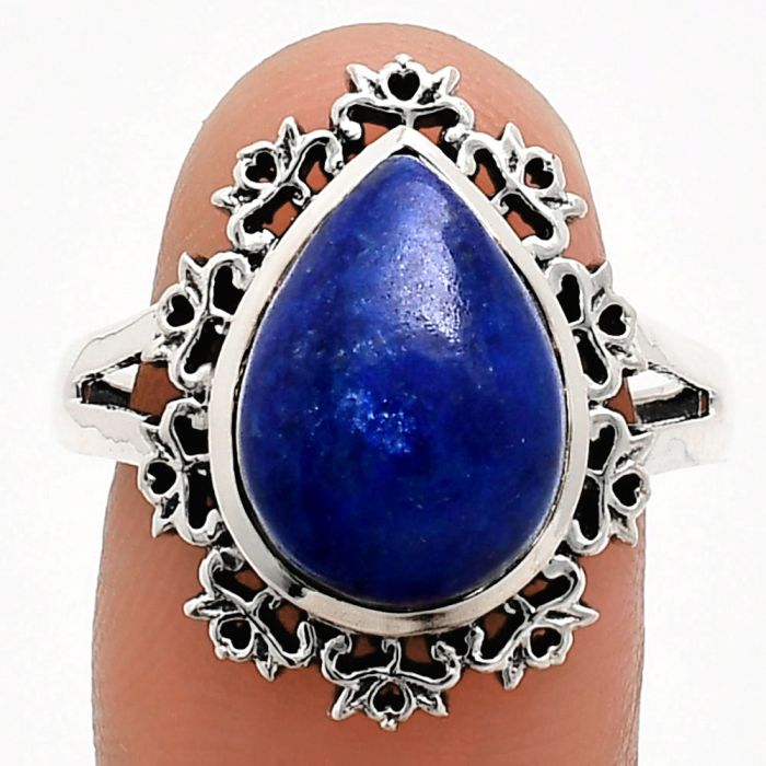 Lapis Lazuli Ring size-9 EXR04559 R-1114, 11x15 mm