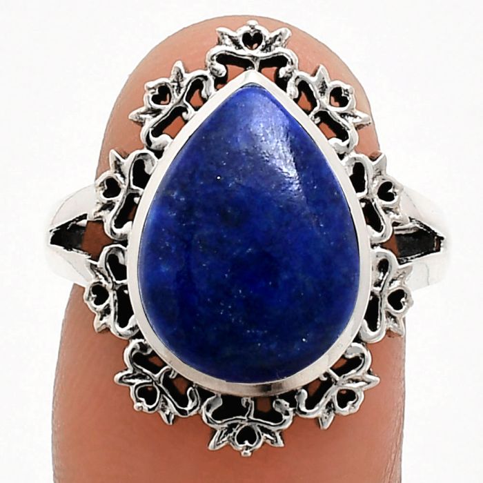 Lapis Lazuli Ring size-7 EXR04562 R-1114, 11x15 mm