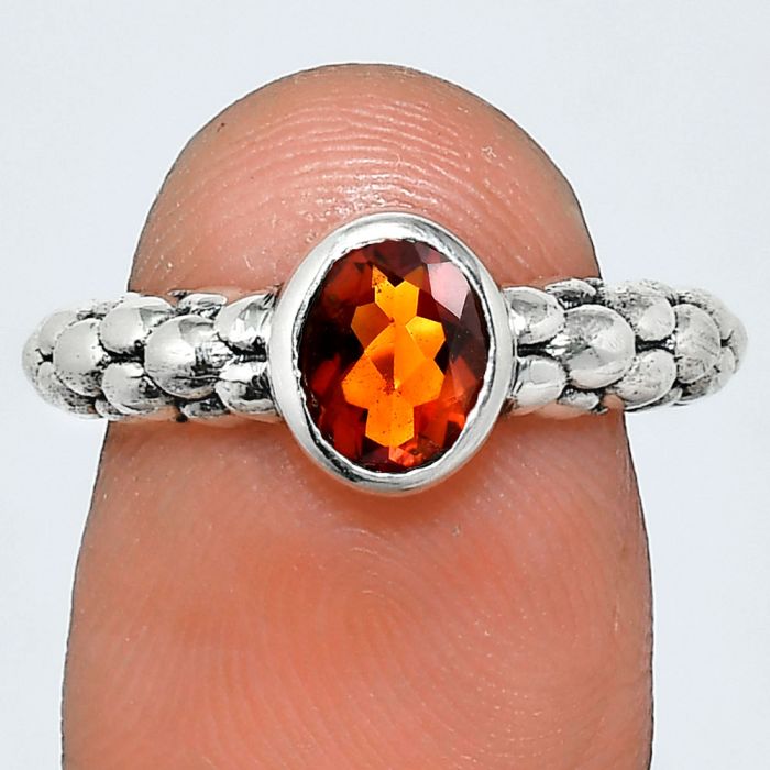 Mandarin Citrine Ring size-6 EXR04654 R-1730, 7x5 mm