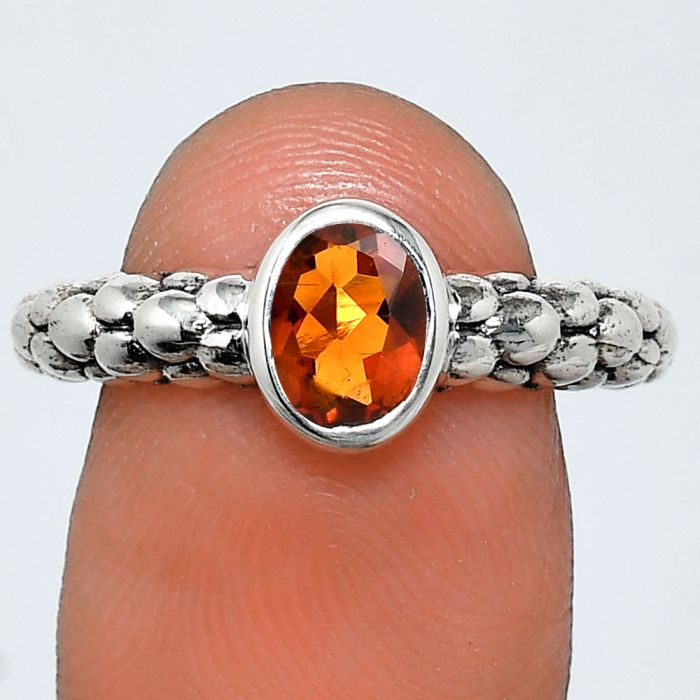 Mandarin Citrine Ring size-8 EXR04655 R-1730, 7x5 mm