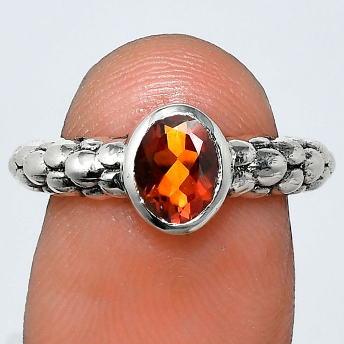 Mandarin Citrine Ring size-6 EXR04657 R-1730, 7x5 mm