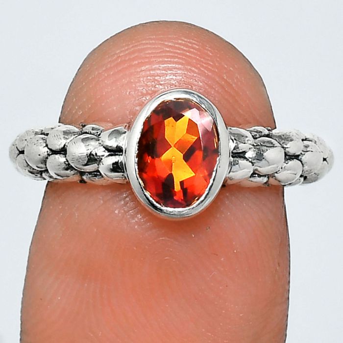 Mandarin Citrine Ring size-6 EXR04662 R-1730, 7x5 mm