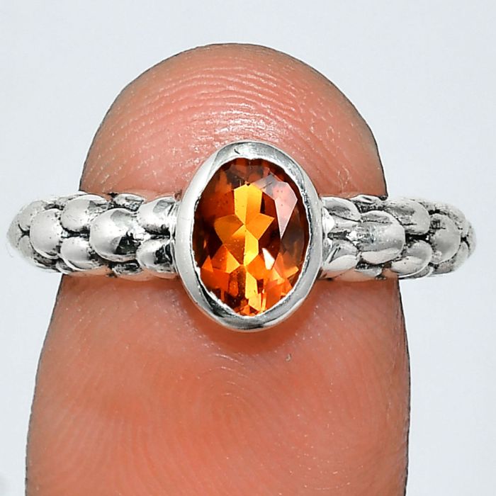 Mandarin Citrine Ring size-6 EXR04665 R-1730, 7x5 mm