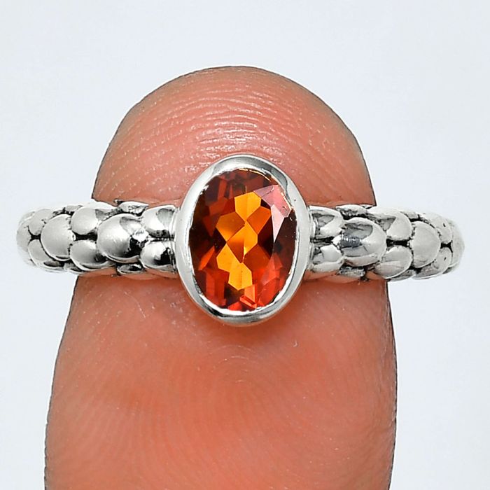 Mandarin Citrine Ring size-8 EXR04667 R-1730, 7x5 mm