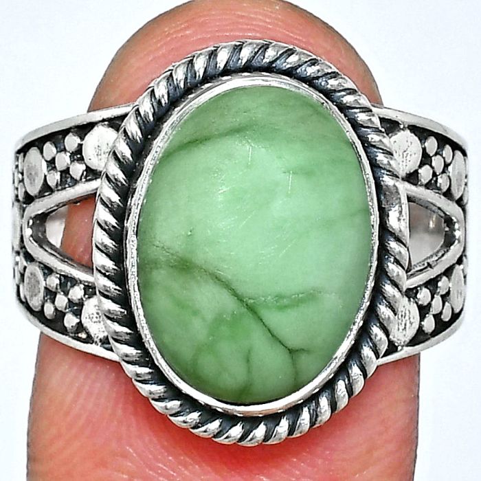 Utah Variscite Ring size-9 EXR04887 R-1732, 10x14 mm