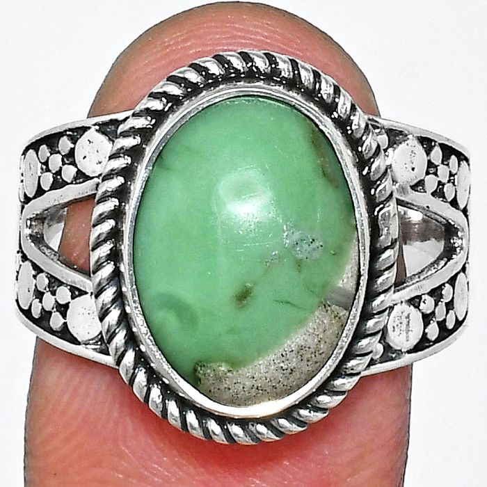 Utah Variscite Ring size-9 EXR04892 R-1732, 10x14 mm