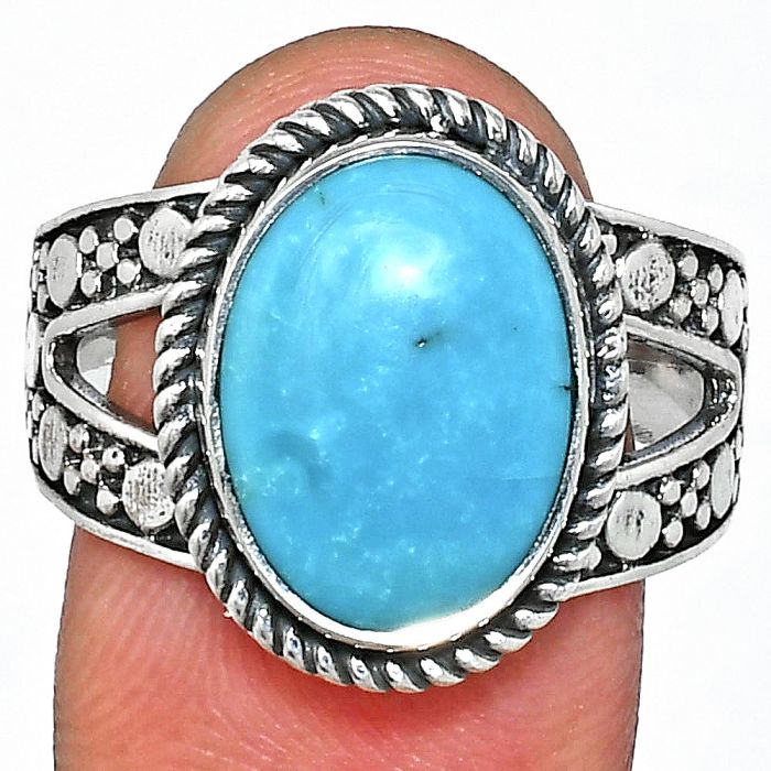 Sleeping Beauty Turquoise Ring size-9.5 EXR04893 R-1732, 10x14 mm