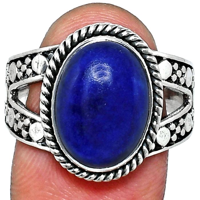 Lapis Lazuli Ring size-9.5 EXR04897 R-1732, 10x14 mm