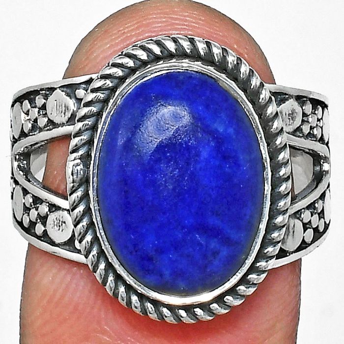 Lapis Lazuli Ring size-8 EXR04932 R-1732, 10x14 mm