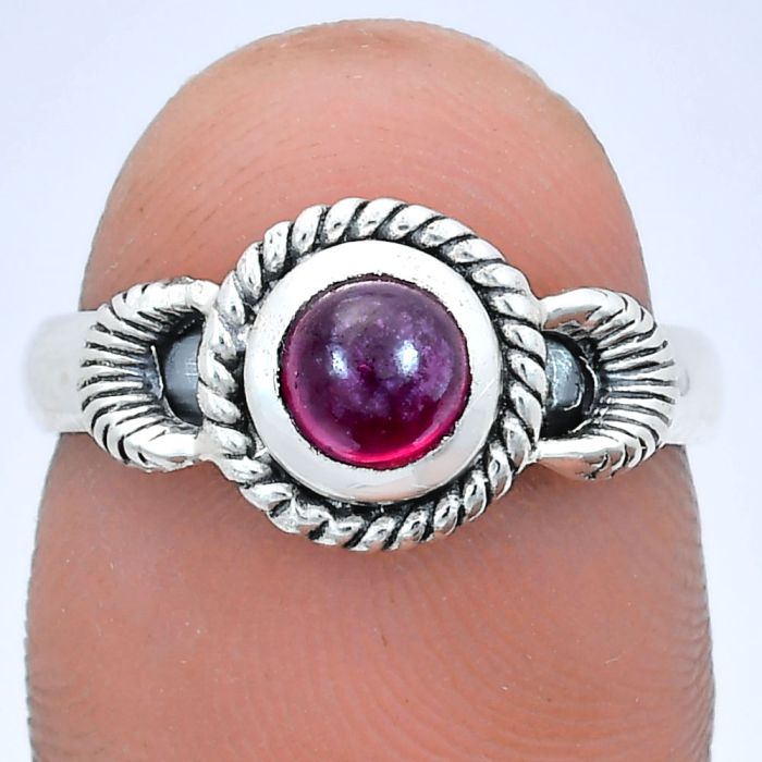 Ruby Glassfield Ring size-7 EXR05223 R-1733, 6x6 mm