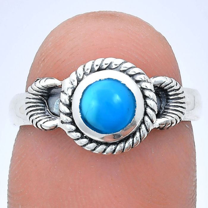 Sleeping Beauty Turquoise Ring size-7 EXR05235 R-1733, 6x6 mm