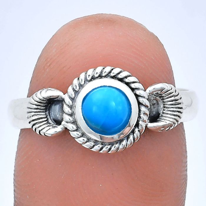 Sleeping Beauty Turquoise Ring size-8.5 EXR05236 R-1733, 6x6 mm