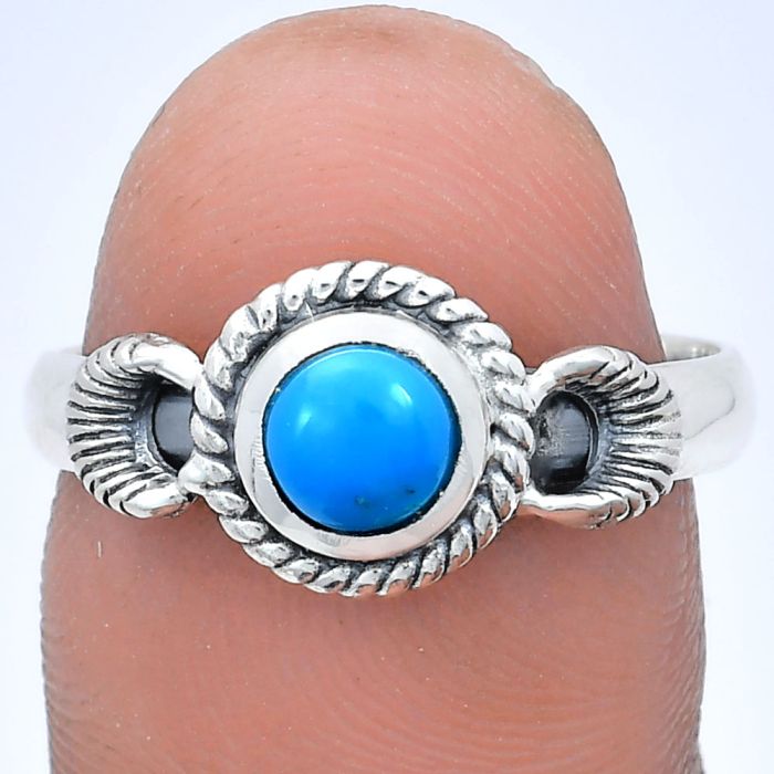 Sleeping Beauty Turquoise Ring size-8.5 EXR05240 R-1733, 6x6 mm