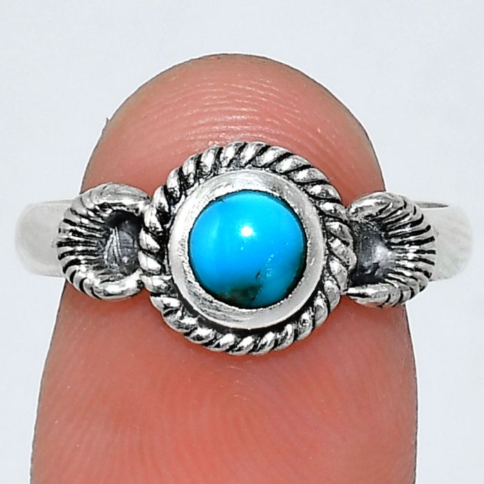 Sleeping Beauty Turquoise Ring size-8.5 EXR05247 R-1733, 6x6 mm