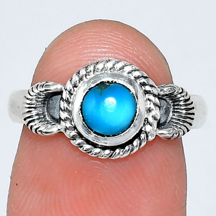 Sleeping Beauty Turquoise Ring size-7 EXR05250 R-1733, 6x6 mm