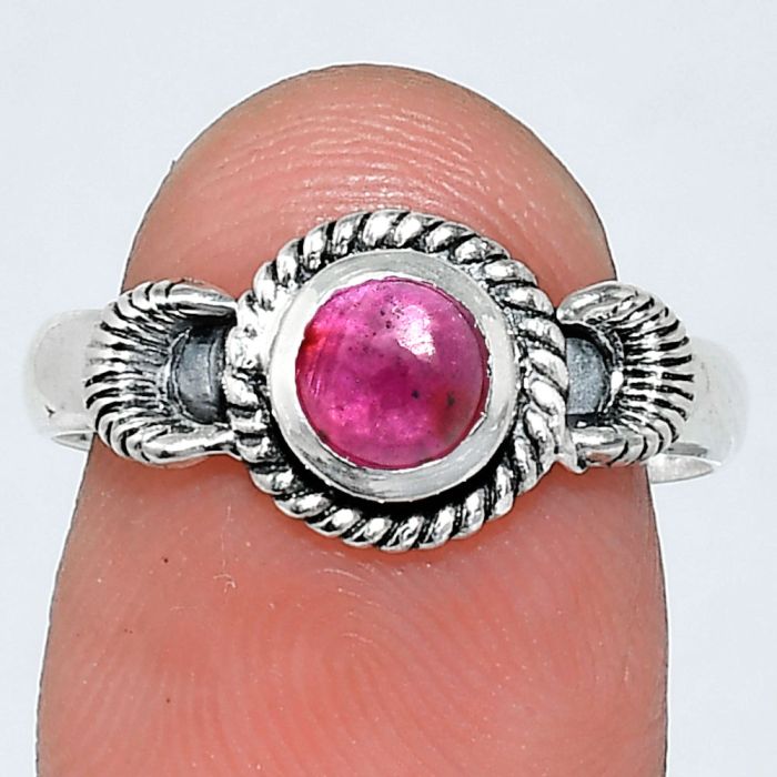 Ruby Glassfield Ring size-8 EXR05252 R-1733, 6x6 mm