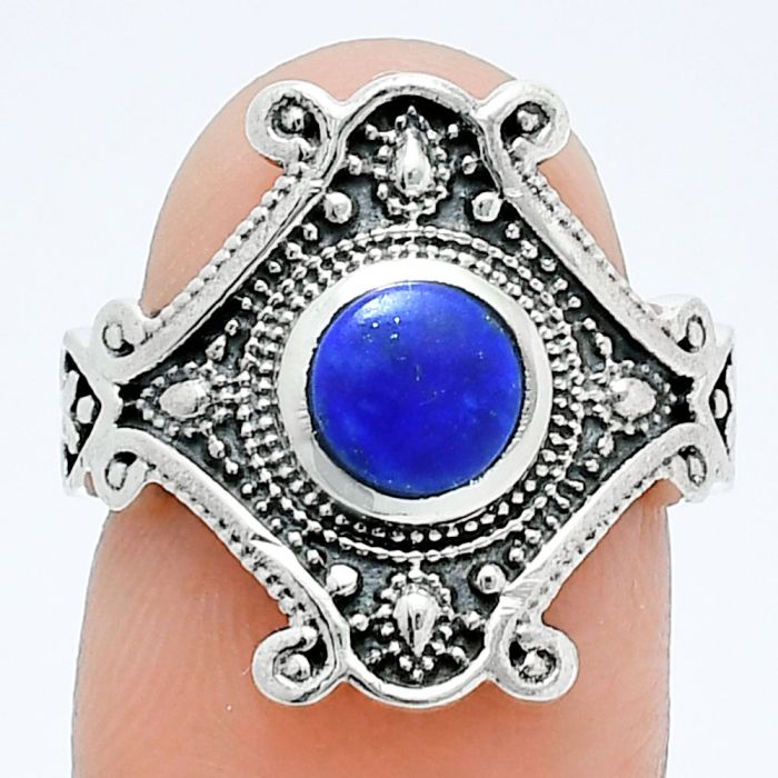 Lapis Lazuli Ring size-6 EXR05312 R-1734, 6x6 mm