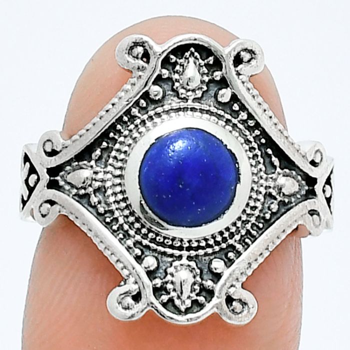 Lapis Lazuli Ring size-6 EXR05313 R-1734, 6x6 mm