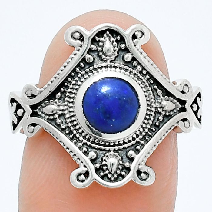 Lapis Lazuli Ring size-9 EXR05315 R-1734, 6x6 mm