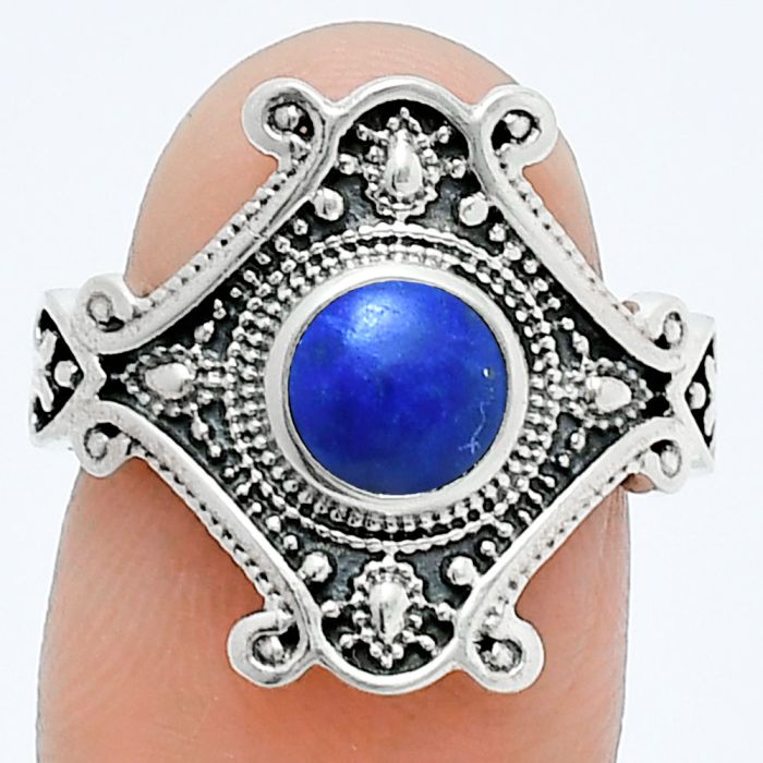 Lapis Lazuli Ring size-7 EXR05319 R-1734, 6x6 mm