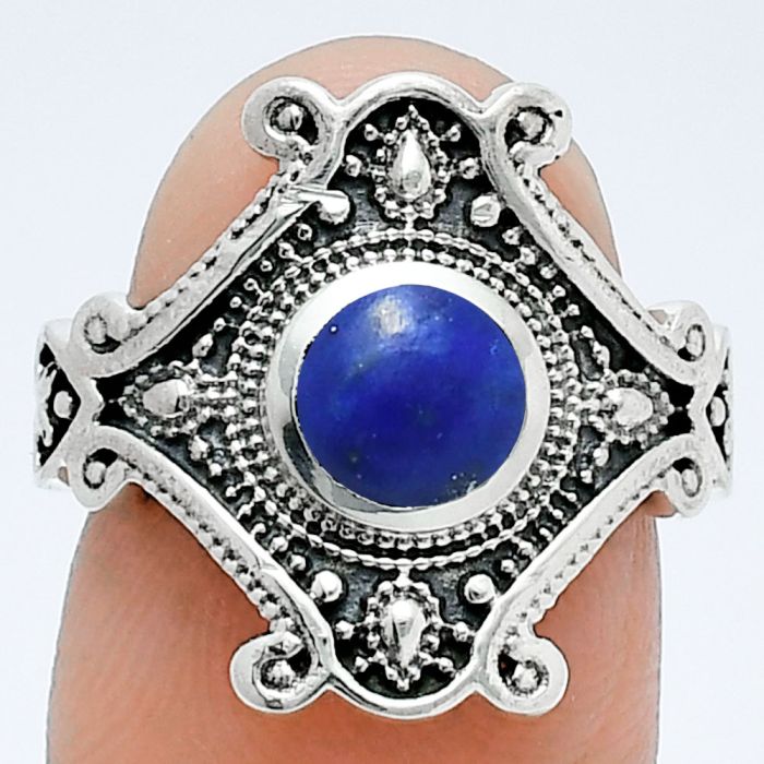 Lapis Lazuli Ring size-6 EXR05320 R-1734, 6x6 mm